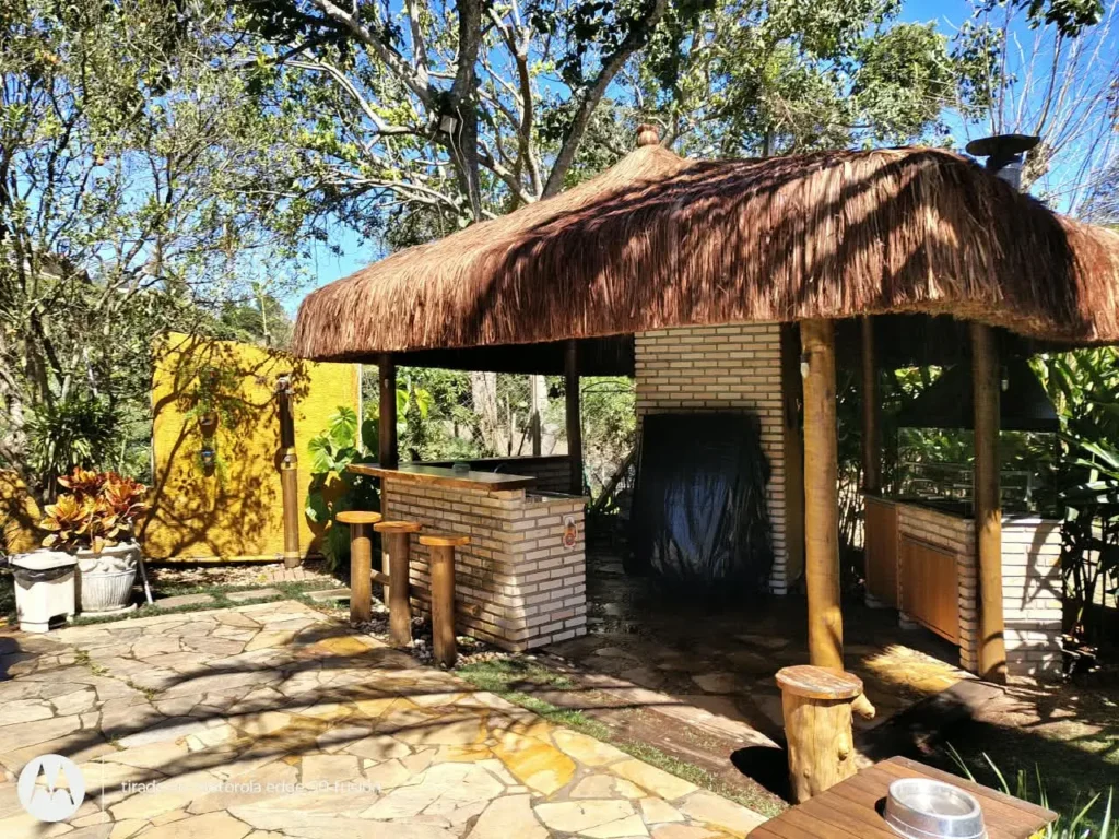 Quiosque gourmet com cobertura natural